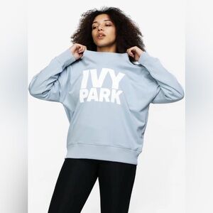 IVY PARK Logo Sweatshirt light steel blue women M crewneck athleisure streetwear